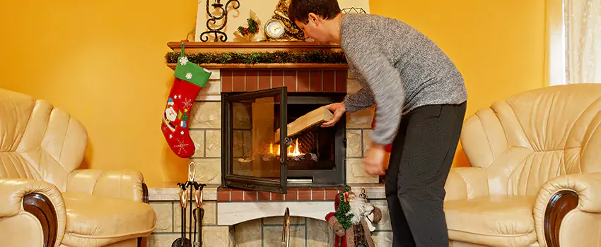 Rusted Metal Fireplace Restoration in Millcreek, Utah